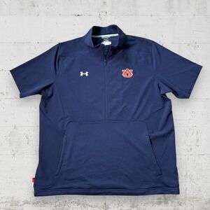 Auburn Tigers Team Issued Under Armour 1/2 Zip Pullover Storm S/S XL Sammy Cohen